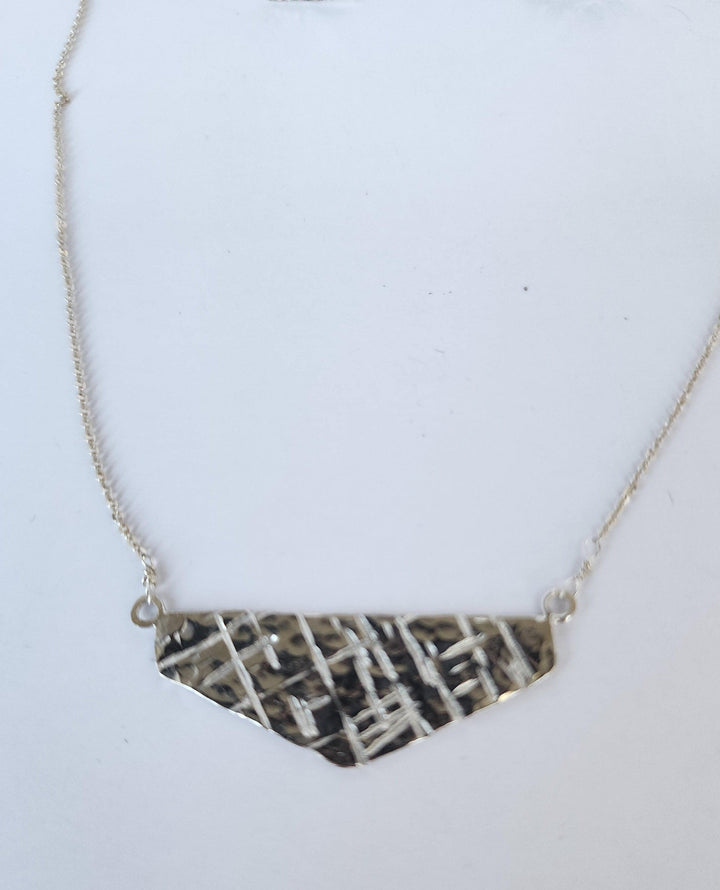 Geometric sterling silver triangle necklace set - LB Designs