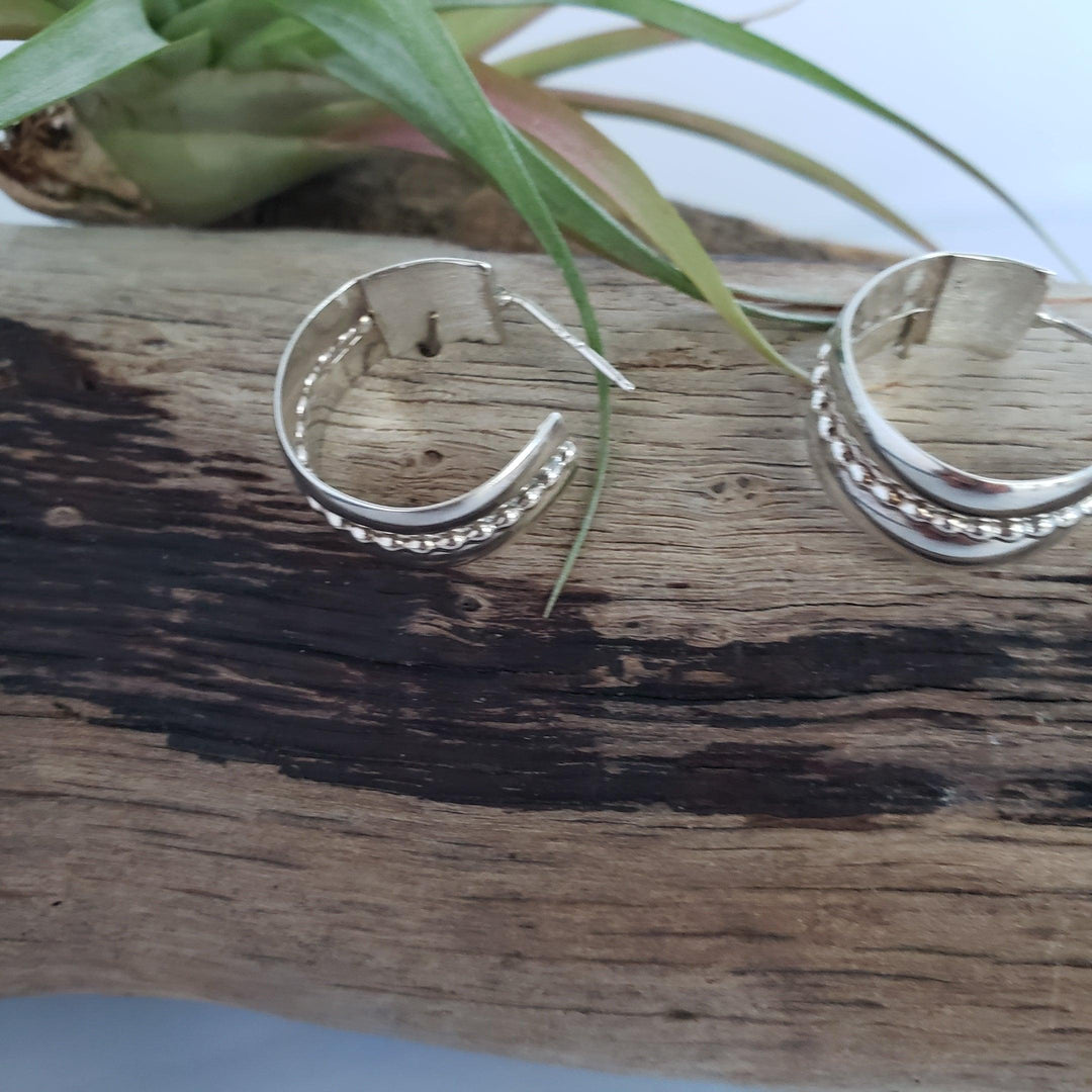 Sterling silver wide hoops - LB Designs