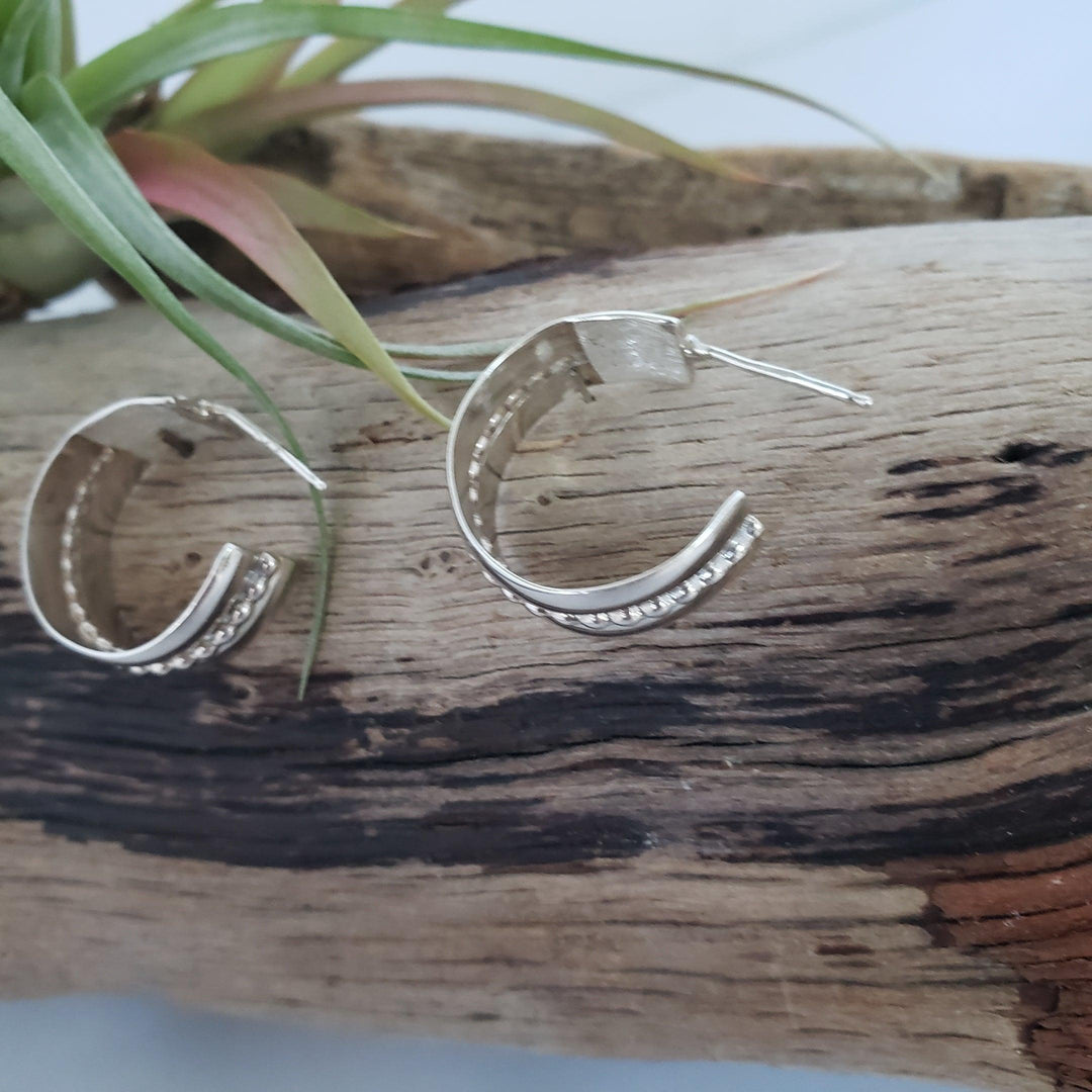 Sterling silver wide hoops - LB Designs