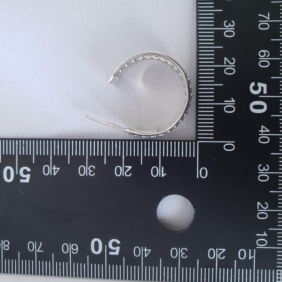 Sterling silver wide hoops - LB Designs