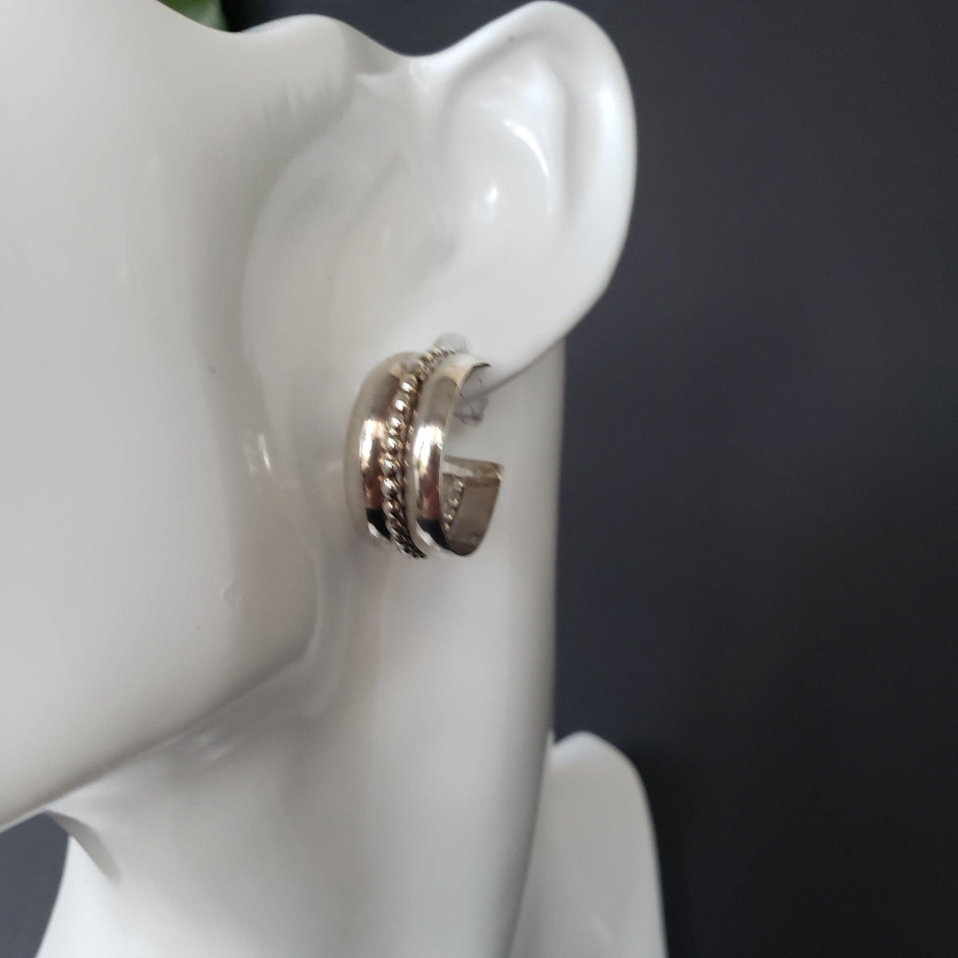 Sterling silver wide hoops - LB Designs