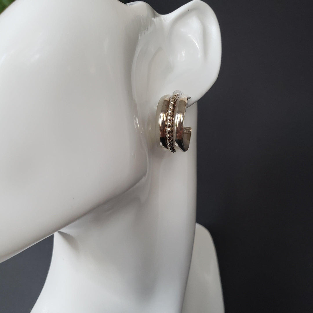Sterling silver wide hoops - LB Designs