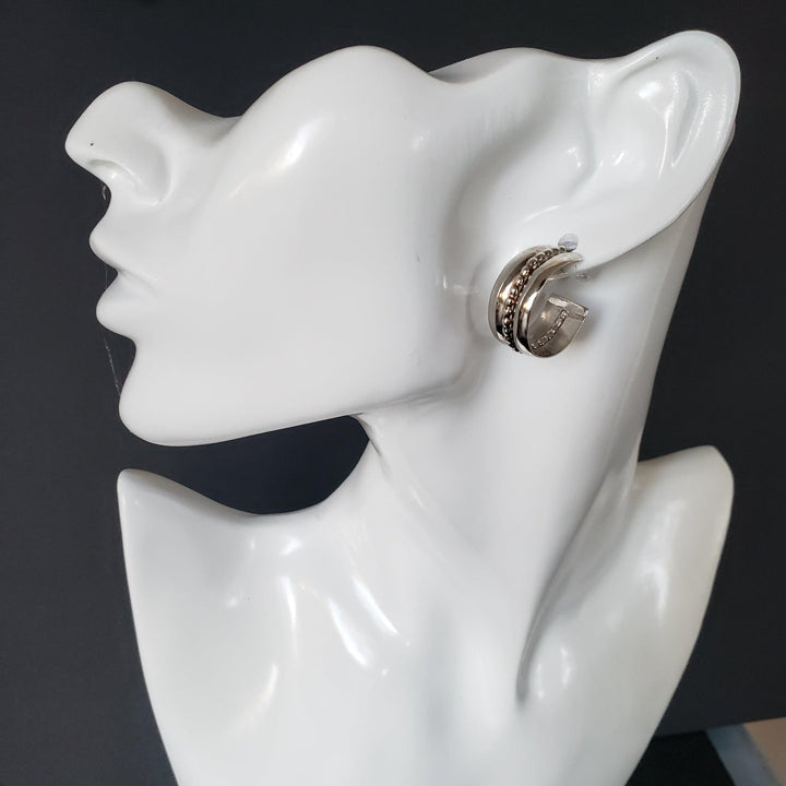 Sterling silver wide hoops - LB Designs