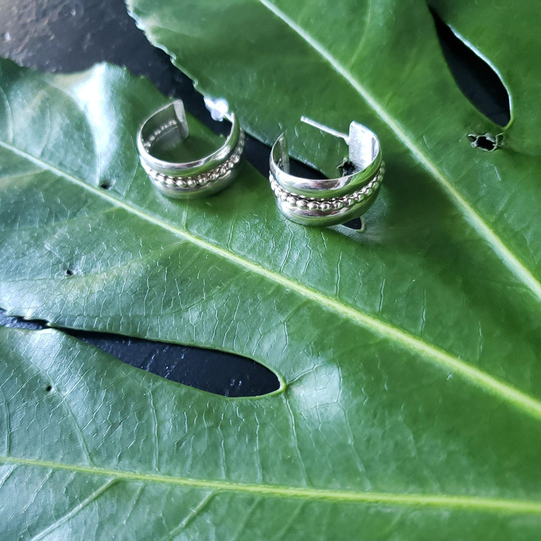 Sterling silver wide hoops - LB Designs