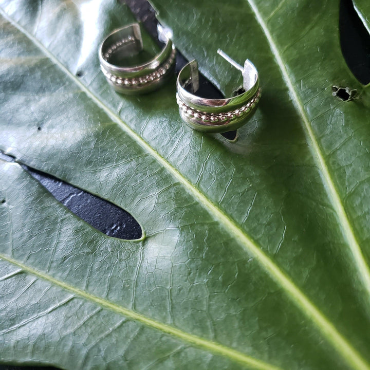 Sterling silver wide hoops - LB Designs