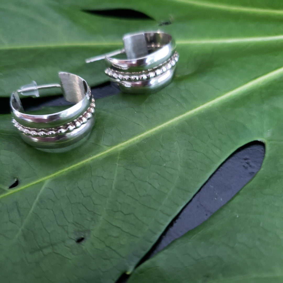 Sterling silver wide hoops - LB Designs