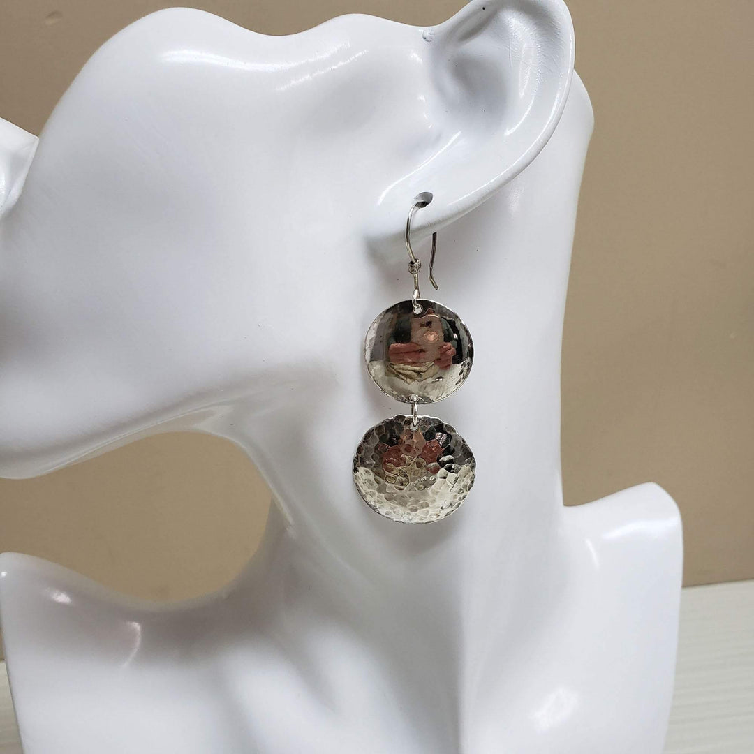 Sterling silver disc earrings - LB Designs