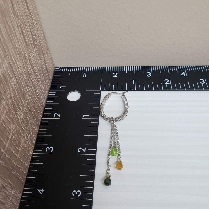 gemstone dangle earrings - LB Designs