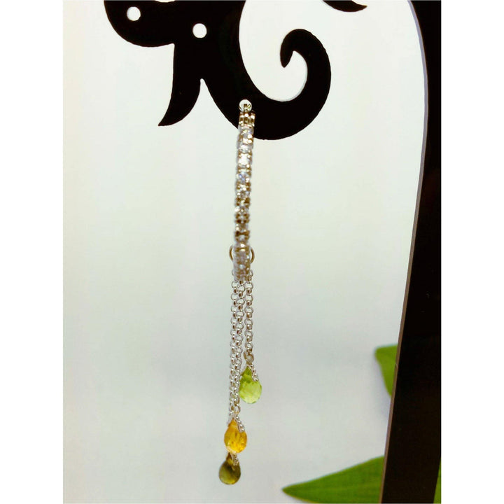 gemstone dangle earrings - LB Designs