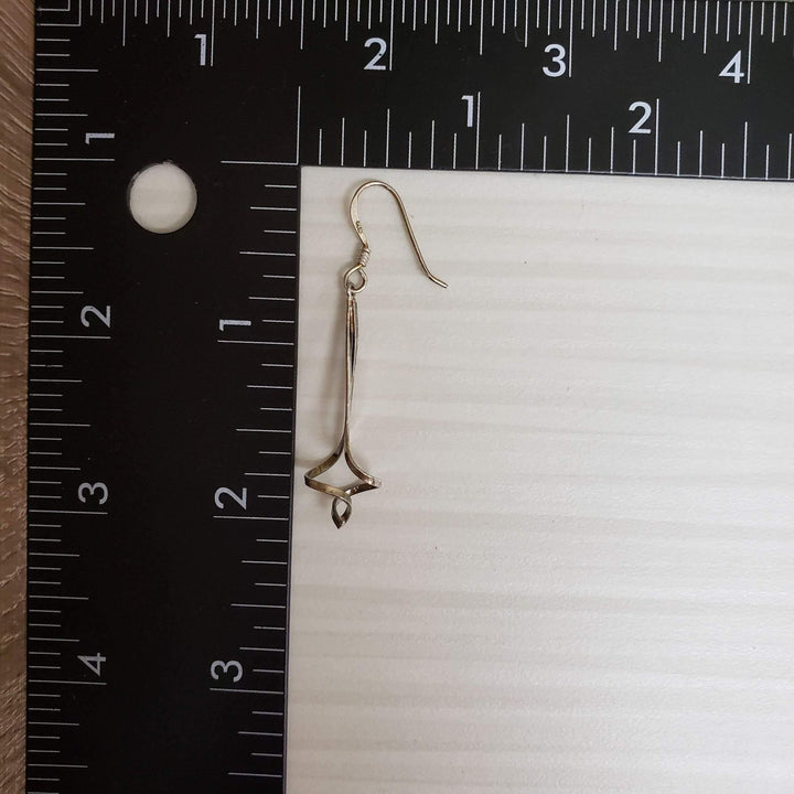 Sterling silver dangle twist earrings - LB Designs